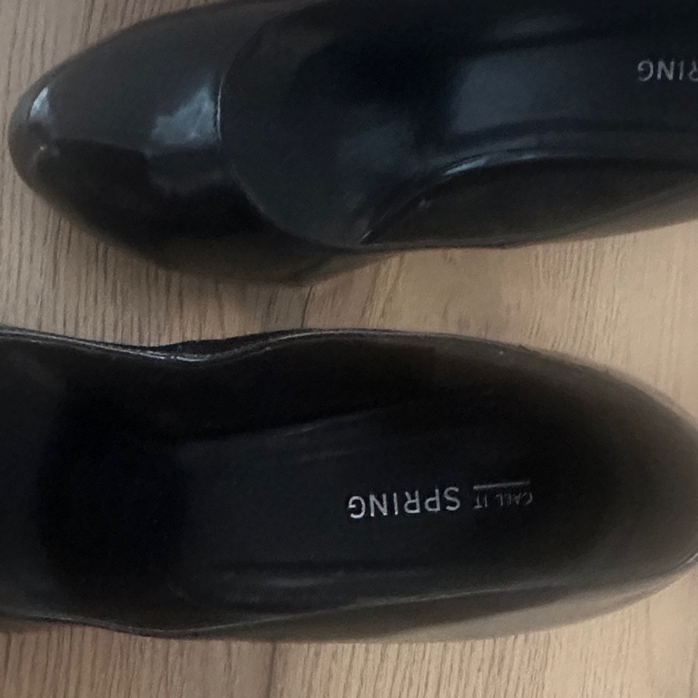 Call It Spring Glossy Black Heels - Picture 4 of 5